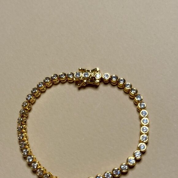 Gold Tennis Bracelet #1942 - Picture 4 of 5